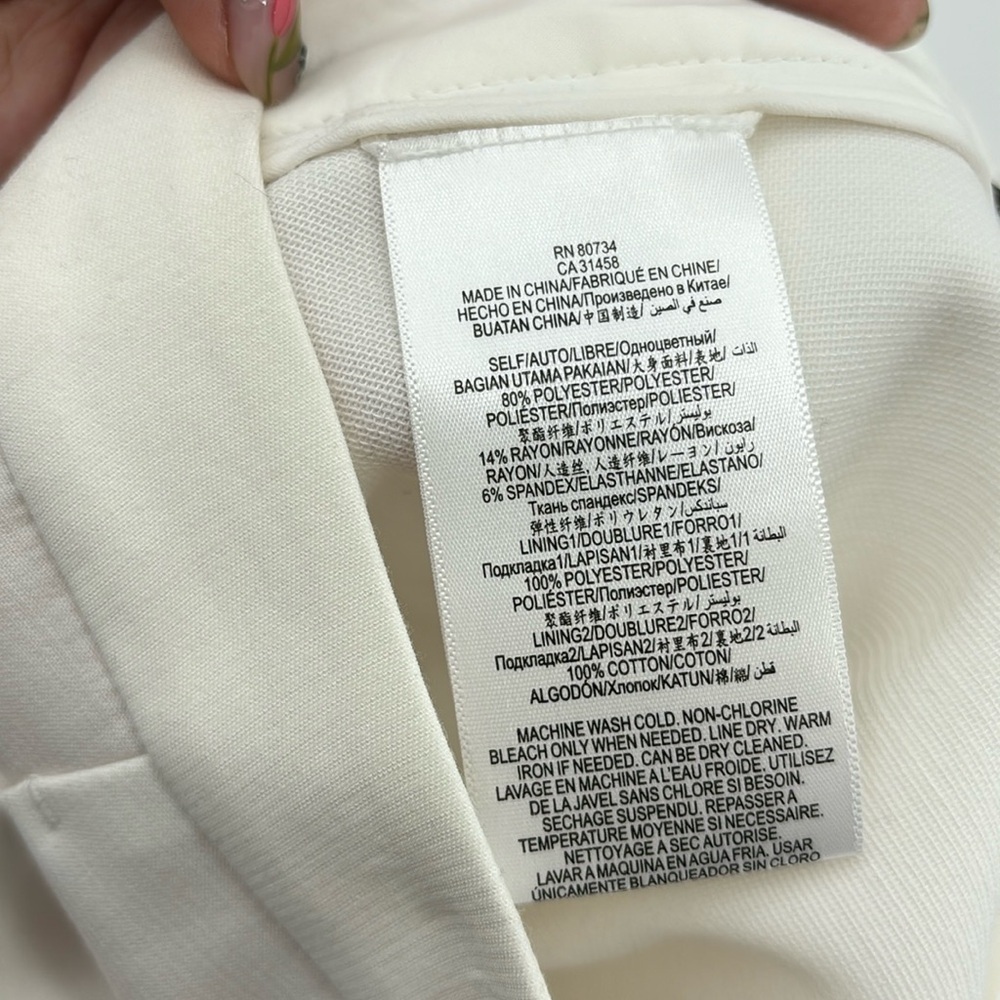 NWT BCBG off white cropped trousers size 4 - Picture 13 of 16